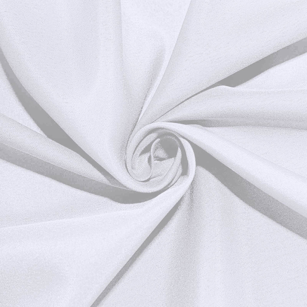 Polyester 90" Round Tablecloth White - Stain and Wrinkle-Resistant Table Cover for Party & Gatherings