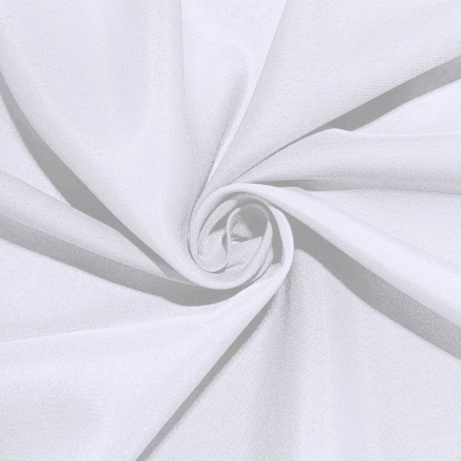 Polyester 90" Round Tablecloth White - Stain and Wrinkle-Resistant Table Cover for Party & Gatherings