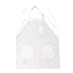 White Premium Polyester Cooking Chef Apron with Adjustable Neck and Long Ties, Waterdrop Resistant 2 Pockets Unisex Kitchen Bib Apron - Bell Racket Store