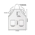 White Premium Polyester Cooking Chef Apron with Adjustable Neck and Long Ties, Waterdrop Resistant 2 Pockets Unisex Kitchen Bib Apron - Bell Racket Store