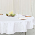 Polyester 70" Round Tablecloth White - Durable & Wrinkle-Resistant Table Cover for Everyday Use