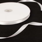 100 Yards 3/8" White Single Face Decorative Satin Ribbon