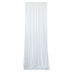 White Scuba Polyester Ceiling Drape Backdrop Curtain Panel, Commercial Grade Fire Retardant Wrinkle Free Draping Fabric With Rod Pockets - 5ftx20ft - Bell Racket Store