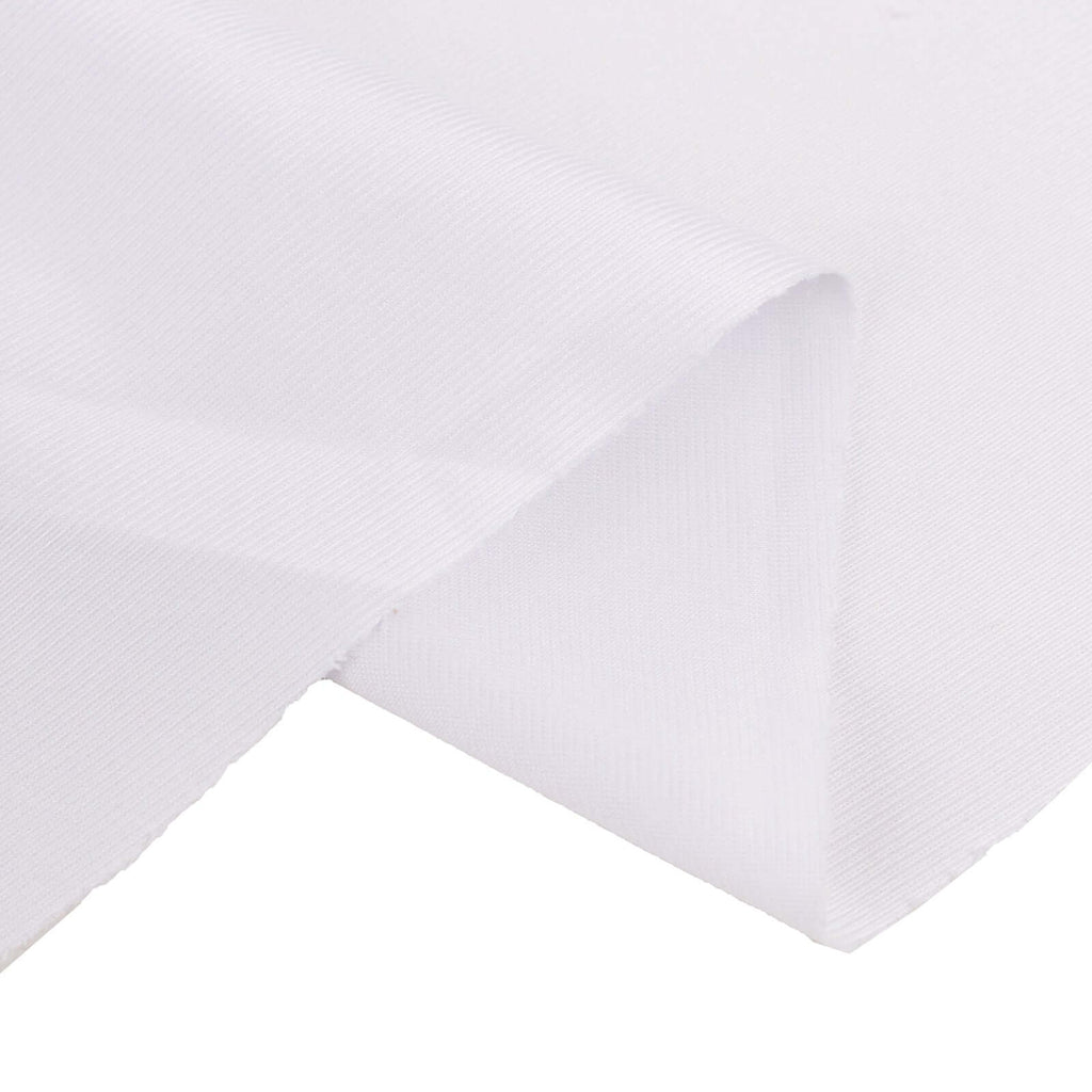 White Scuba Polyester Fabric Roll, Wrinkle Free DIY Craft Fabric Bolt - 60"x10 Yards - Bell Racket Store