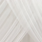 White Sheer Backdrop Drape â€“ 5ft x 14ft Wedding Arch & Ceiling Decor Panel, Wrinkle Free with Soft Shimmer - Bell Racket Store