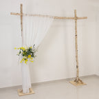 White Sheer Backdrop Drape â€“ 5ft x 14ft Wedding Arch & Ceiling Decor Panel, Wrinkle Free with Soft Shimmer - Bell Racket Store