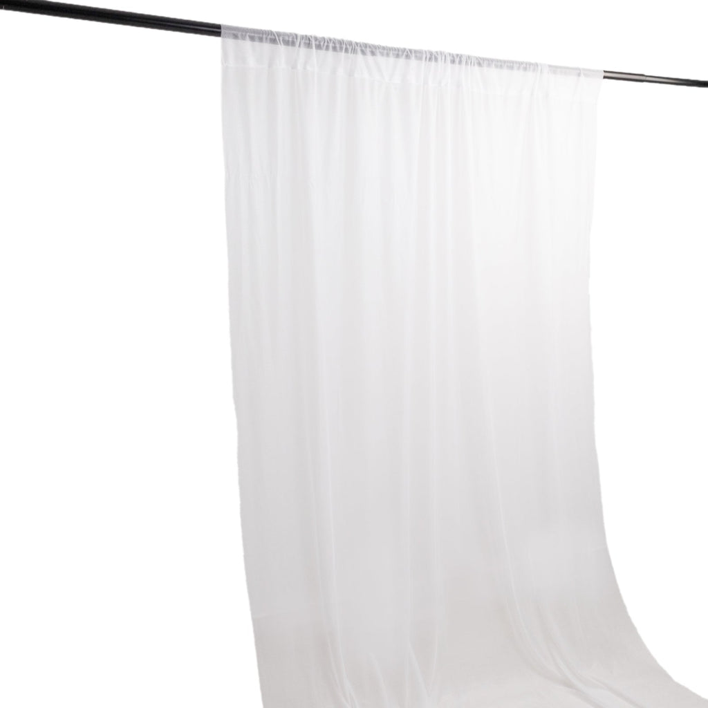 White Sheer Backdrop Drape â€“ 5ft x 14ft Wedding Arch & Ceiling Decor Panel, Wrinkle Free with Soft Shimmer - Bell Racket Store