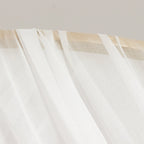 White Sheer Backdrop Drape â€“ 5ftx32ft Wedding Arch & Ceiling Decor Panel, Wrinkle Free with Soft Shimmer - Bell Racket Store