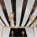 White Sheer Backdrop Drape â€“ 5ftx32ft Wedding Arch & Ceiling Decor Panel, Wrinkle Free with Soft Shimmer - Bell Racket Store