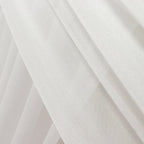 White Sheer Backdrop Drape â€“ 5ftx32ft Wedding Arch & Ceiling Decor Panel, Wrinkle Free with Soft Shimmer - Bell Racket Store