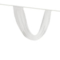 White Sheer Chiffon Valance Curtain 4ft x 6ft â€“ Wedding Arch Drape with Rod Pocket, Voile Backdrop Panel - Bell Racket Store