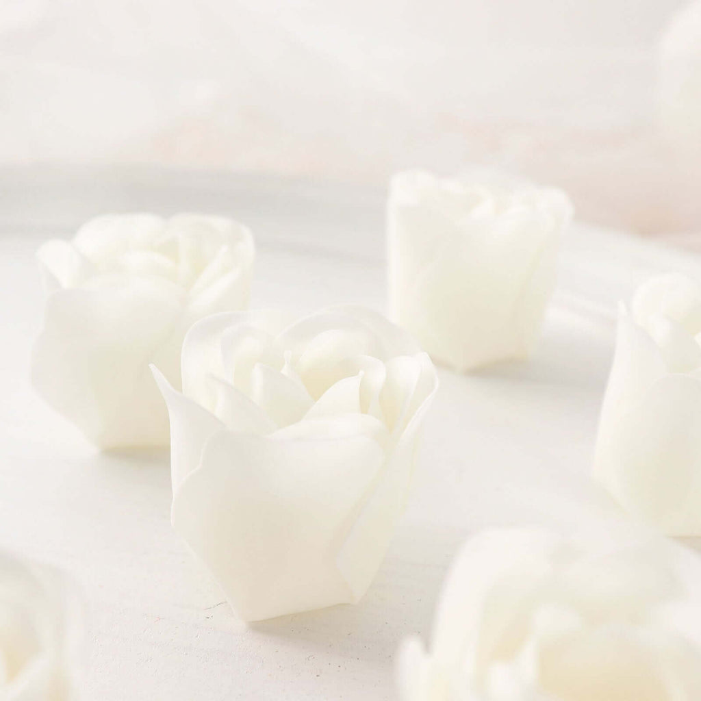 4 Pack 24 Pcs White Scented Rose Soap Heart Shaped Party Favors With Gift Boxes And Ribbon