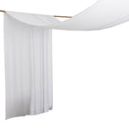 White Spandex Ceiling Drape Panel, 5ft x 32ft â€” Wrinkle - Free 4 - Way Stretch Fabric, Extra - Long Curtain for Event Ceiling or Backdrop DÃ©cor - Bell Racket Store