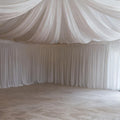 White Spandex Ceiling Drape Panel, 5ft x 32ft â€” Wrinkle - Free 4 - Way Stretch Fabric, Extra - Long Curtain for Event Ceiling or Backdrop DÃ©cor - Bell Racket Store