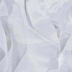 Taffeta 17ft Table Skirt White Cascading Curly Willow Style for Weddings & Banquets