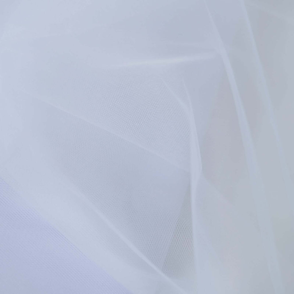 54"x40 Yards White Tulle Fabric Bolt, DIY Crafts Sheer Fabric Roll