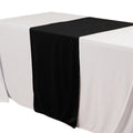 Wide Polyester 24"x72" Table Runner Black - Durable Trade Show Table Linen - Bell Racket Store