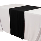 Wide Polyester 24"x72" Table Runner Black - Durable Trade Show Table Linen - Bell Racket Store