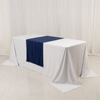 Wide Polyester 24"x72" Table Runner Navy Blue - Durable Trade Show Table Linen - Bell Racket Store