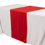 Wide Polyester 24"x72" Table Runner Red - Durable Trade Show Table Linen - Bell Racket Store
