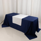 Wide Polyester 24"x72" Table Runner White - Durable Trade Show Table Linen - Bell Racket Store