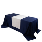 Wide Polyester 24"x72" Table Runner White - Durable Trade Show Table Linen - Bell Racket Store
