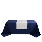Wide Polyester 24"x72" Table Runner White - Durable Trade Show Table Linen - Bell Racket Store