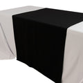 Wide Polyester 36"x72" Table Runner Black - Durable Trade Show Table Linen - Bell Racket Store