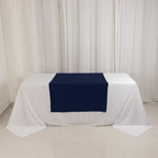 Wide Polyester 36"x72" Table Runner Navy Blue - Durable Trade Show Table Linen - Bell Racket Store