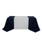 Wide Polyester 36"x72" Table Runner White - Durable Trade Show Table Linen - Bell Racket Store
