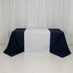 Wide Polyester 36"x72" Table Runner White - Durable Trade Show Table Linen - Bell Racket Store