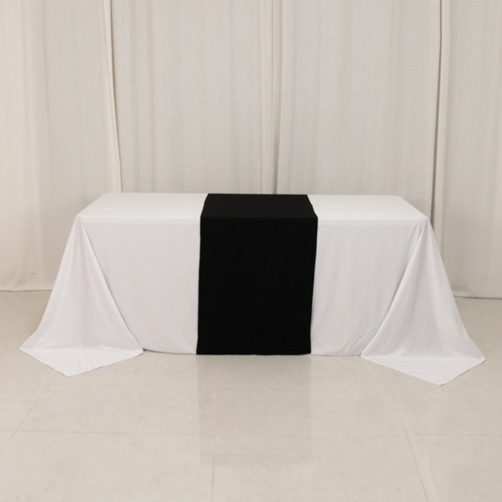 Wide Premium Polyester 24"x72" Table Runner Black - Sublimation Printable Banner - Bell Racket Store