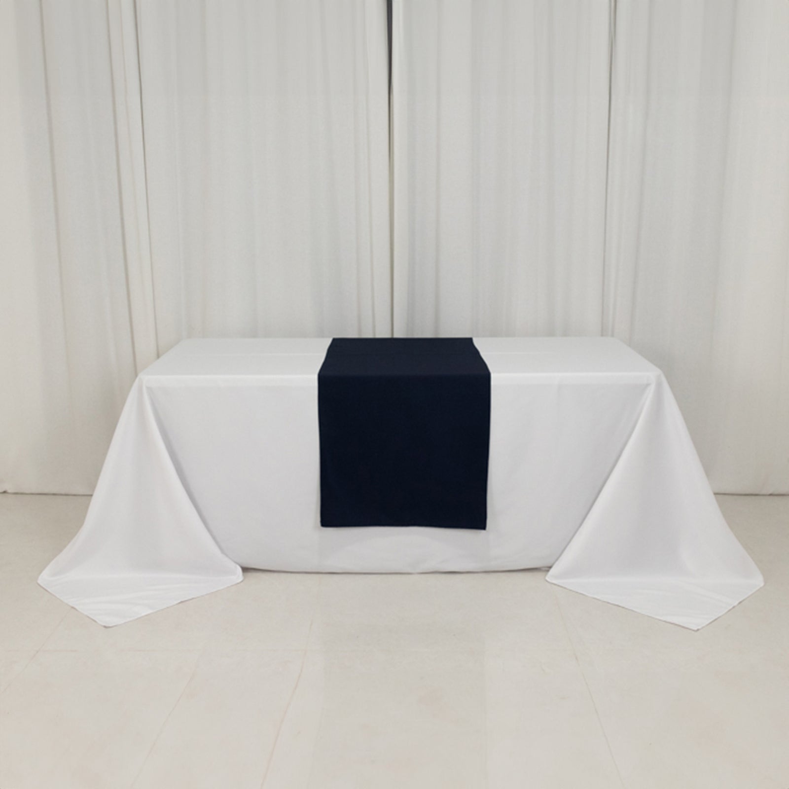 Wide Premium Polyester 24"x72" Table Runner Navy Blue - Sublimation Printable Banner - Bell Racket Store
