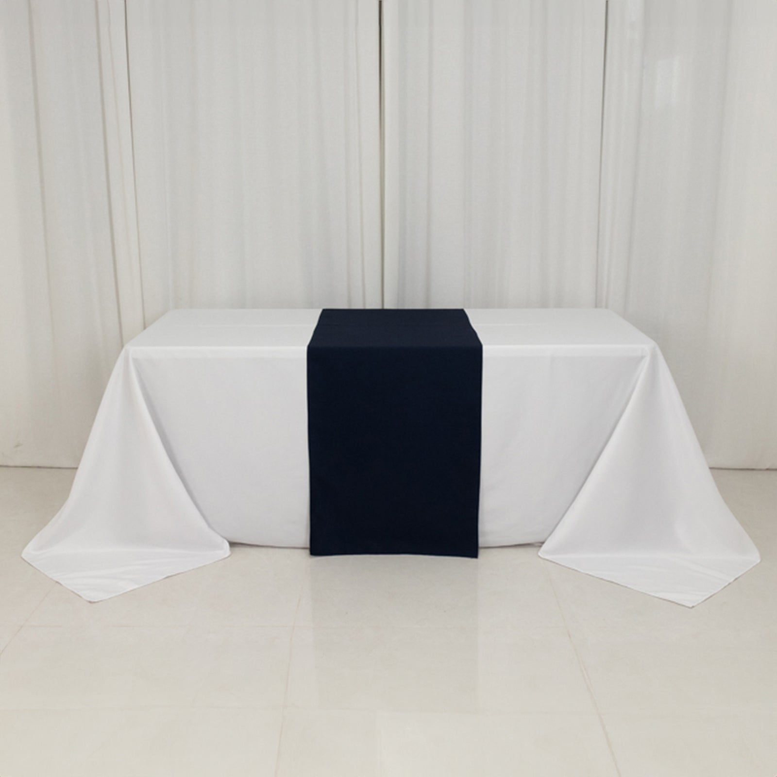 Wide Premium Polyester 24"x72" Table Runner Navy Blue - Sublimation Printable Banner - Bell Racket Store