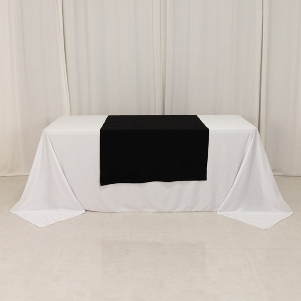 Wide Premium Polyester 36"x72" Table Runner Black - Sublimation Printable Banner - Bell Racket Store