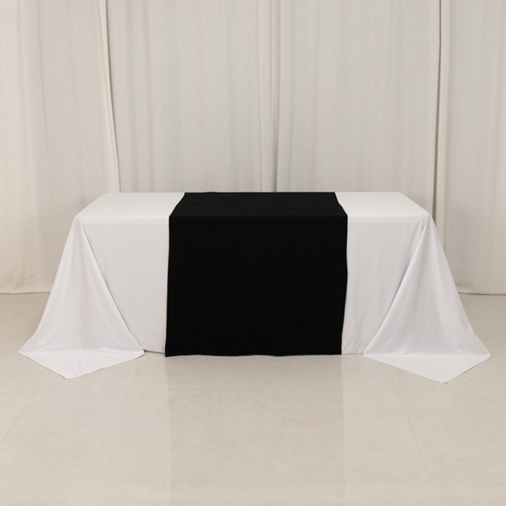 Wide Premium Polyester 36"x72" Table Runner Black - Sublimation Printable Banner - Bell Racket Store