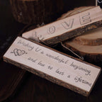 2 Pack 10"x4" Natural Blank Hanging DIY Wood Sign, Rectangle Wood Plaques