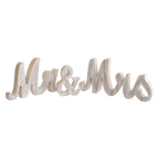 Wooden "Mr & Mrs" Freestanding Letters Whitewashed - Rustic Farmhouse Wedding Table Display Signs - Bell Racket Store