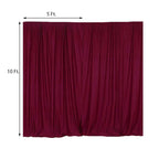 2 Pack Burgundy Scuba Polyester Event Curtain Drapes, Durable Flame Resistant Backdrop Event Panels Wrinkle Free with Rod Pockets - 10ftx10ft