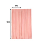 2 Pack Dusty Rose Scuba Polyester Event Curtain Drapes, Durable Flame Resistant Backdrop Event Panels Wrinkle Free with Rod Pockets - 10ftx10ft
