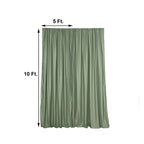 2 Pack Dusty Sage Green Scuba Polyester Event Curtain Drapes, Durable Flame Resistant Backdrop Event Panels Wrinkle Free with Rod Pockets - 10ftx10ft