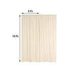 2 Pack Beige Scuba Polyester Event Curtain Drapes, Durable Flame Resistant Backdrop Event Panels Wrinkle Free with Rod Pockets - 10ftx10ft