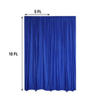 2 Pack Royal Blue Scuba Polyester Event Curtain Drapes, Durable Flame Resistant Backdrop Event Panels Wrinkle Free with Rod Pockets - 10ftx10ft