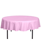 Polyester 90" Round Tablecloth Pink - Stain & Wrinkle-Resistant Table Cover