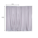 2 Pack Silver Scuba Polyester Event Curtain Drapes, Durable Flame Resistant Backdrop Event Panels Wrinkle Free with Rod Pockets - 10ftx10ft