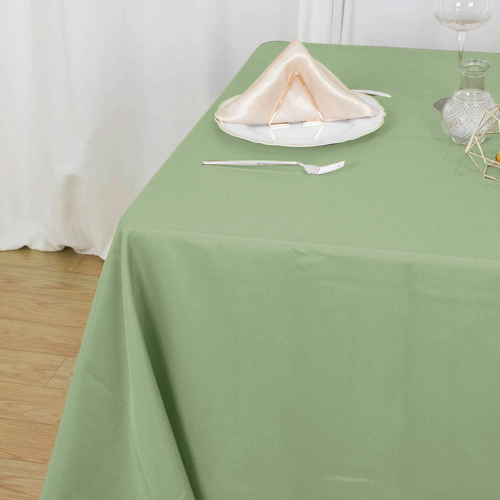 Polyester Square 90"x90" Tablecloth Sage Green - Wrinkle-Resistant & Durable Table Cover
