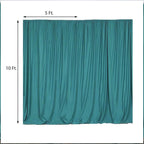 2 Pack Turquoise Scuba Polyester Event Curtain Drapes, Durable Flame Resistant Backdrop Event Panels Wrinkle Free with Rod Pockets - 10ftx10ft