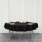 Polyester Square 90"x90" Tablecloth Black - Wrinkle-Resistant & Durable Table Cover for Events