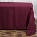 Polyester 90"x132" Rectangle Tablecloth Burgundy - Seamless Wrinkle-Resistant Table Cover