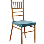 Velvet Chair Cushion Protector Stretch with Tie for Dining Chairs Teal - Durable Cover for Formal Gatherings